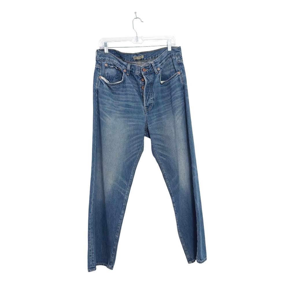 Hey Gang The Loose Crop Richman Wash* Jeans Blue Cotton - size 30